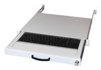 Equip 19" Tastaturschubl. US-Layout+Trackball  1.80m RAL7035
