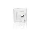 Equip Frontplatte 2xKeystone Jack 45°                RAL9010 Polybeutel