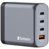 Verbatim GNC-140 GaN Charger 4 Port 140W USB A/C (EU/UK/US)