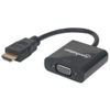 MANHATTAN Konverter HDMI -> VGA St/Bu schwarz Polybag