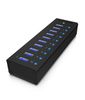 Hub 10-Port IcyBox USB 3.0 IB-AC6110 mit USB Ladeanschluss