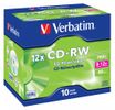 CD-RW Verbatim 700MB 10pcs Pack 12x JewelCase Scratchresist retail