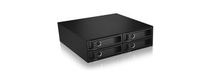 Backplane IcyBox 4x2,5" SATA/SAS HDD/SSD -> 5,25" Schacht sw retail