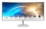 MSI Pro MP341CQWDE computer monitor 86,4 cm (34") 3440 x 1440 Pixels UltraWide Quad HD Wit