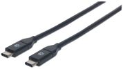 MANHATTAN USB Kabel 3.1 C -> C St/St  1.00m 3 A     schwarz
