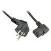 LINDY IEC-Netzkabel abgewinkelt Schuko an C13 2m