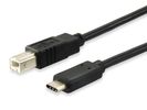 Equip USB2.0 Druckerkabel USB-C->USB-B  St/St  1.00m schwarz Polybeutel