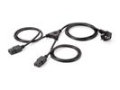 Equip Y-Netzanschlusskabel Schuko->2xIEC C13 St/Bu 1.80m PVC