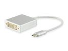 Equip Adapter USB-C->DVI-I(24+5)    St/Bu 2K/ 60Hz 0.15m PVC