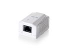Equip Aufputzdose Cat6  1-Port    RJ45 UTP Prem. RAL 9010 ws Polybeutel