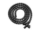 Equip Spiral-Kabelschlauch +Untertischmontage  2.50m schwarz Polybeutel