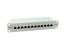 Equip 10" Patchpanel 12xRJ45 Cat6a FTP 1U     500MHz RAL7035