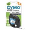 DYMO LetraTag-Band, Plastik  12mm x 4m schwarz->weiss