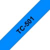 Schriftbandkassette Brother 12mm blau/schwarz  TC501