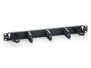 Equip 19" Kabelmanagement 5xPlastikringe Stahl   1U  RAL9005