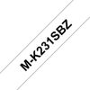 Schriftband Brother 12mmx4m weiß/schwarz M-K231S