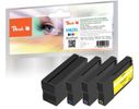 Peach PI300-1031 inktcartridge 4 stuk(s) Compatibel Hoog (XL) rendement Zwart, Cyaan, Roze, Geel