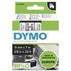 DYMO D1  Schriftband 41913   9mmx7.0m schwarz->weiß