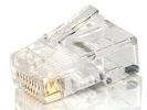 Equip Stecker Cat5e  ungeschirmt RJ45 Premium 100Stk transp.