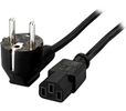 Equip Stromkabel CEE 7/7 90°->C13 St/Bu   schwarz  1.80m PVC Polybeutel