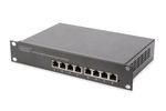 DIGITUS Switch 8-Port  Gigabit 10" 80W PoE Unmanaged schwarz