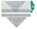 LINEX Schulset 2teilig transparent  Lineal 30 cm Geodreieck