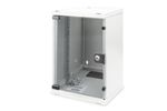 DIGITUS Wandschrank     Compact  9HE 254mm 10" Glastür grau