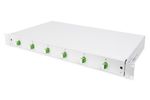 DIGITUS LWL Spleißbox 1HE, bestückt, 6x LC-APC DX, OS2