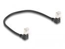 Delock RJ45 Netzkab Cat.6A S/FTP Slim 90° gewink. 0,25m schw
