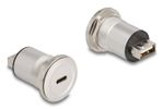 DELOCK USB2.0 Type-C zu Typ-A Einbaubuchse Aluminium
