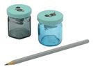 WEDO Behälterspitzer aus Glas bl. mit Metall-Doppelspitzer
