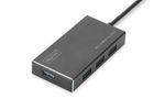 DIGITUS USB-Hub    4-Port 3.0->4xA3.0 m.Netzteil     schwarz