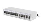 DIGITUS Patchpanel 1HE 12-Port Modular Desktop SOHO grau