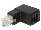 DELOCK Adapter RJ45 St gewinkelt -> RJ45 Bu Cat.6 UTP