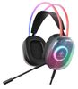 Deltaco Gaming GAM-186 hoofdtelefoon/headset Bedraad Hoofdband Gamen USB Type-A Zwart, Transparant