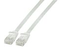 EFB RJ45 Flachpatchkabel U/UTP, Cat.6A, PVC, 0.25m, weiß