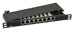 EFB Mini-Patchpanel STP 8xRJ45 Cat.6A,10" 0.5HE,schwarz