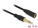 DELOCK Verlängerung Klinke 3.5mm 3Pin St > Bu 5.0m schwarz