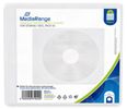 MediaRange Vliestaschen m. kleb. Rücks., transp., 50er-Pack