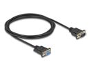 DELOCK Seriell Kabel RS-232 D-Sub9 St zu Bu Steckergehäu. 2m