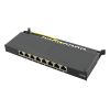 Logilink Cat.6A Mini Patchpanel, 8-Port, schwarz, 0,5 HE