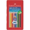 FABER-CASTELL Buntstift Colour Grip 12er-Metalletui