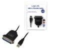 Logilink USB-Kabel Parallel  1.80m schwarz