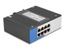 DELOCK Industrie Gigabit Ethernet Switch 8 Port RJ45 für Hut