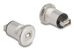 DELOCK USB2.0 Type-C zu Typ-B Einbaubuchse Aluminium