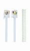 gembird Spiralkabel Telefonhörer, RJ10 (4P4C), 2 m, weiß