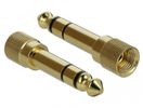 DELOCK Adapter 6,5mm Klinkenst.>3,5mm Klinkenbu.3pin 2 Stück