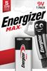 Energizer Batterie MAX -9V  6LR61 E-Block               1St.
