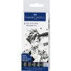 FABER-CASTELL Tuschest. Pitt Artist Pen Manga 6x schw.