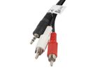 LANBERG Minijack 3.5mm(M) 3 PIN->2x RCA(CINCH)(M) Kabel 2,0m